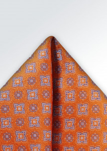 Zakdoek geometrisch patroon oranje