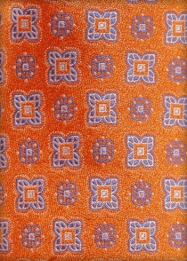 Zakdoek geometrisch patroon oranje