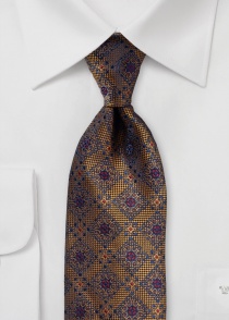 Zakelijke stropdas ornament ontwerp bruin