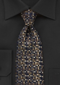 Bruine stropdas met Glencheckdesign