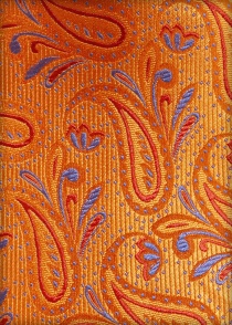 Zakelijke stropdas Oranje Paisley-patroon