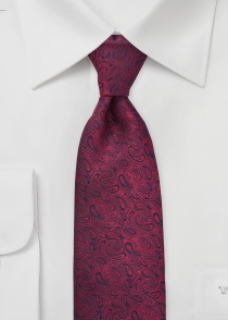 Set zakelijke stropdassen paisley motief rood