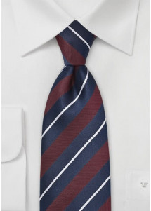 Krawatte Streifenmuster navyblau bordeaux