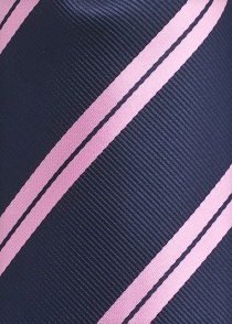 Zakelijke XXL-stropdas donkerblauw roze