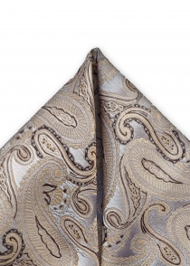 Paisley motief cavalier sjaal beige