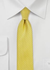 Zakelijke stropdas stippen goudgeel