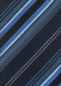 Zakelijke stropdas streepdesign marineblauw