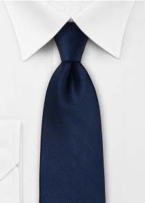 Zakelijke stropdas satijn marineblauw