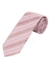 Zevenvoudige stropdas bloemmotief lijnen roze en
