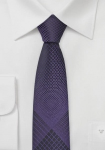 Zakelijke stropdas smalle wafelstructuur paars
