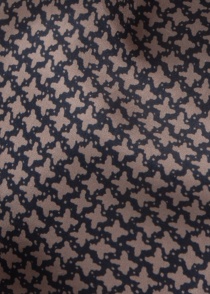 Zijden sjaal met patroon (zwart / beige)