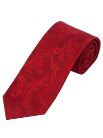 Luxe paisley patroon stropdas monochroom rood