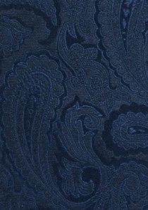 Pochet Italiaanse zijde donkerblauw mat blauw