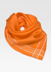 Dames sjaal oranje randstrepen patroon