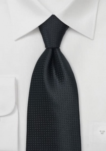 Smalle stropdas effen zwart