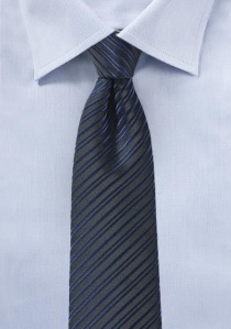Zakelijke stropdas met lijnstructuur donkerblauw