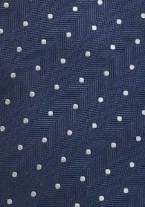 Krawatte Kinder Punkte navyblau silber