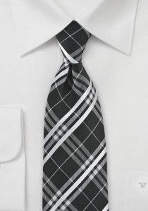 Business stropdas geruit zwart wit