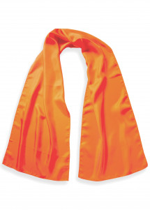 Dames sjaal zijde oranje