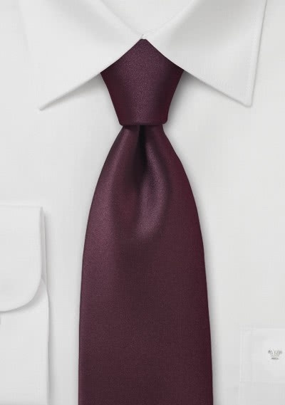 Krawatte monochrom Kunstfaser braunrot