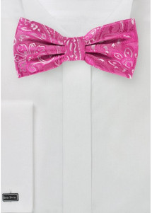 Strik met paisleymotief magenta