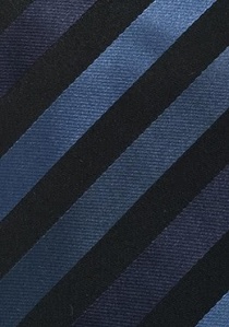 XXL stropdas jong gestreept marineblauw