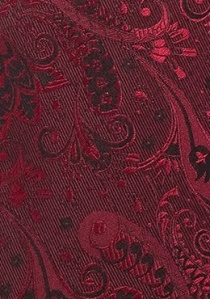 XXL stropdas met vegetatief patroon rood
