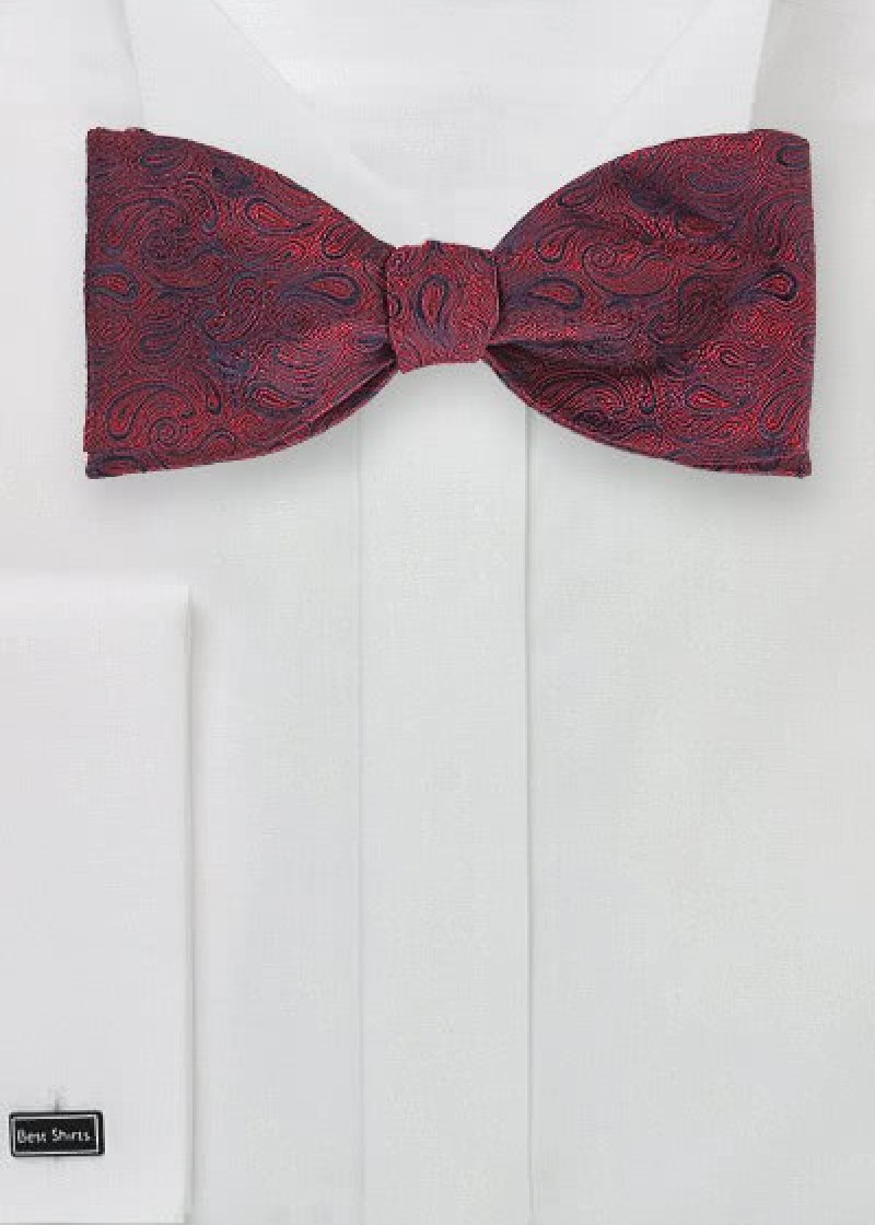 Vlinderstrik om zelf te binden rood met