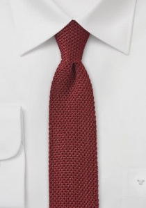 Zijden stropdas roest-rood gebreid