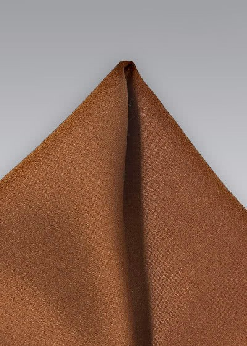 Pochet bruin microfiber