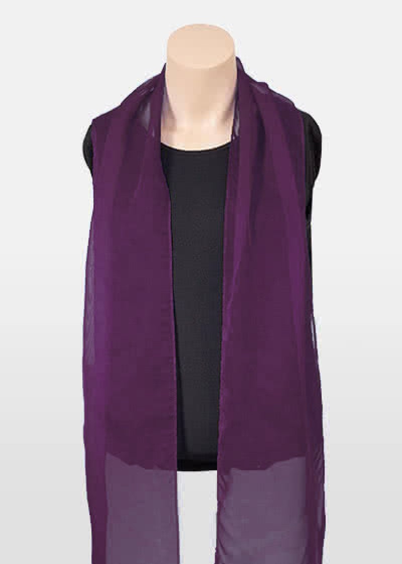 Dames Sjaal Chiffon viooltje