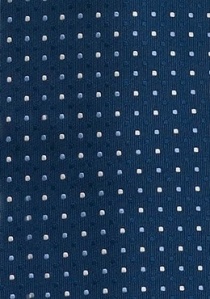 XXL stropdas van zijde nachtblauw met stippen