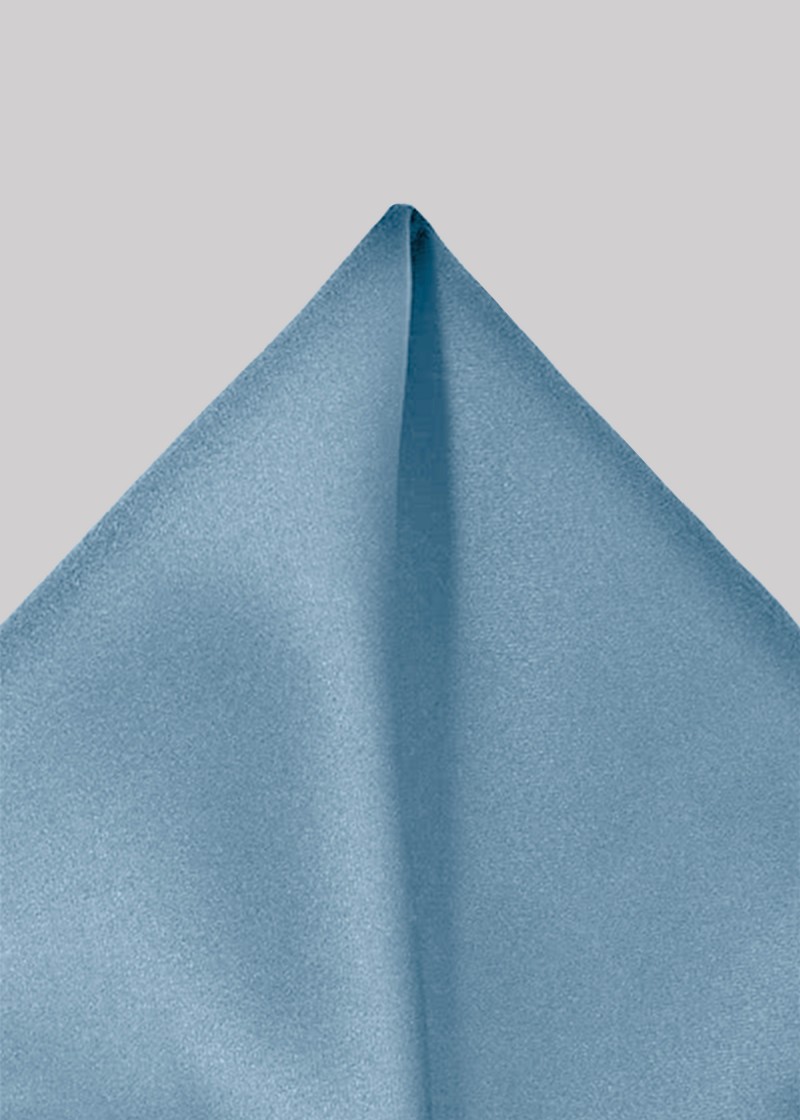 Zakdoek blauw van zijde