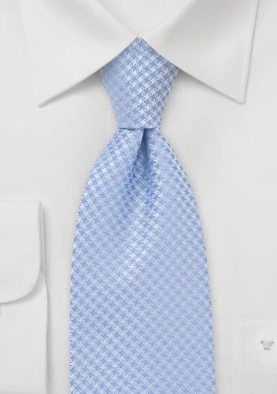 Clip-Krawatte hellblau Rauten-Dekor