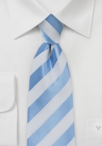 XXL stropdas gestreept fel blauw wit