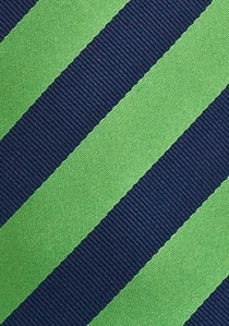 XXL zakenstropdas gestreept marineblauw groen