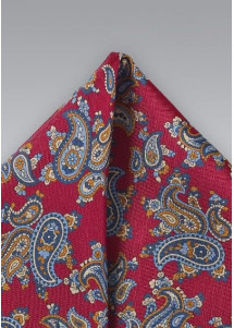 Ziertuch Paisley-Motiv rot