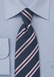 XXL stropdas gestreept patroon donkerblauw