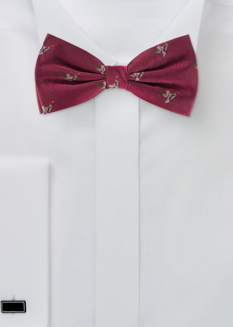 Strik met eendenmotief in medium rood