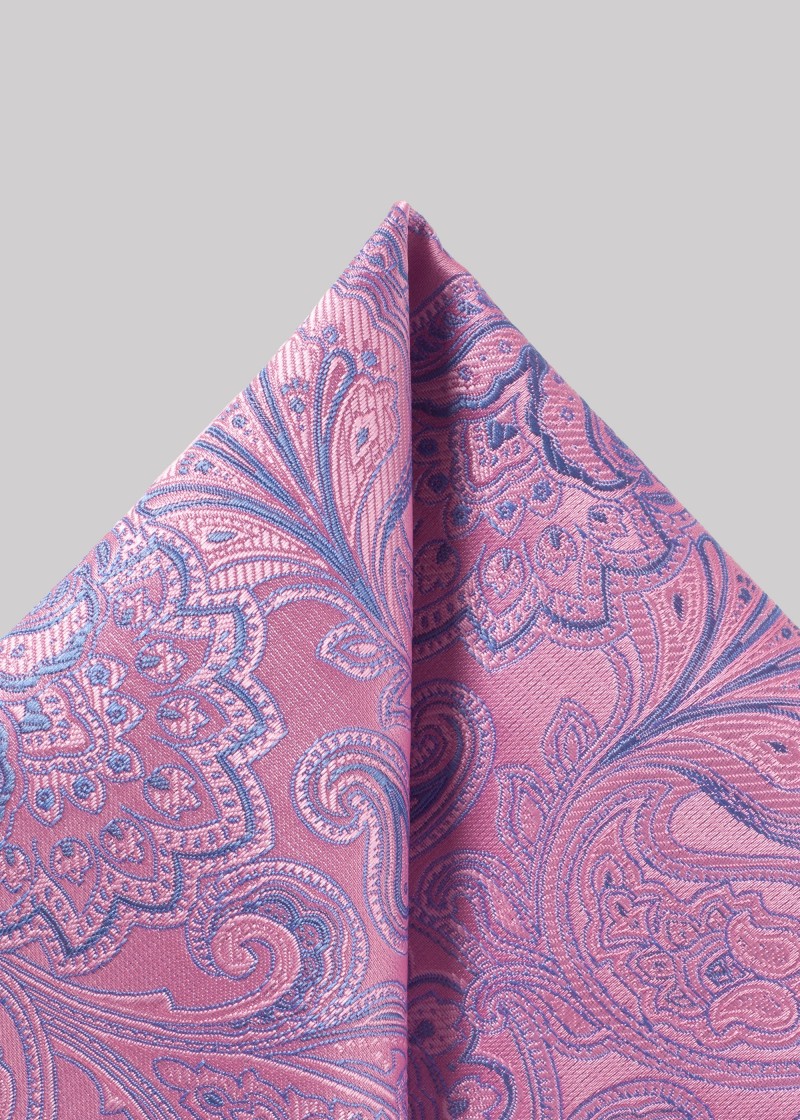 Puccini pochet - Roze paisley met blauw