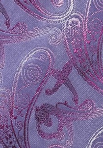 XXL stropdas met paars wijnstokpatroon