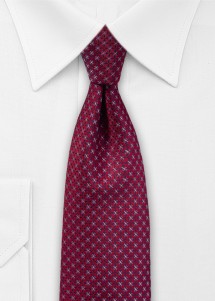 Puccini business stropdas - Bordeaux met blauw