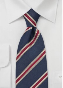 Stropdas blauw goud rood