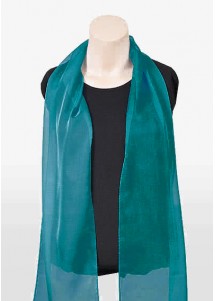 Dames Sjaal Chiffon donker turquoise sjaal