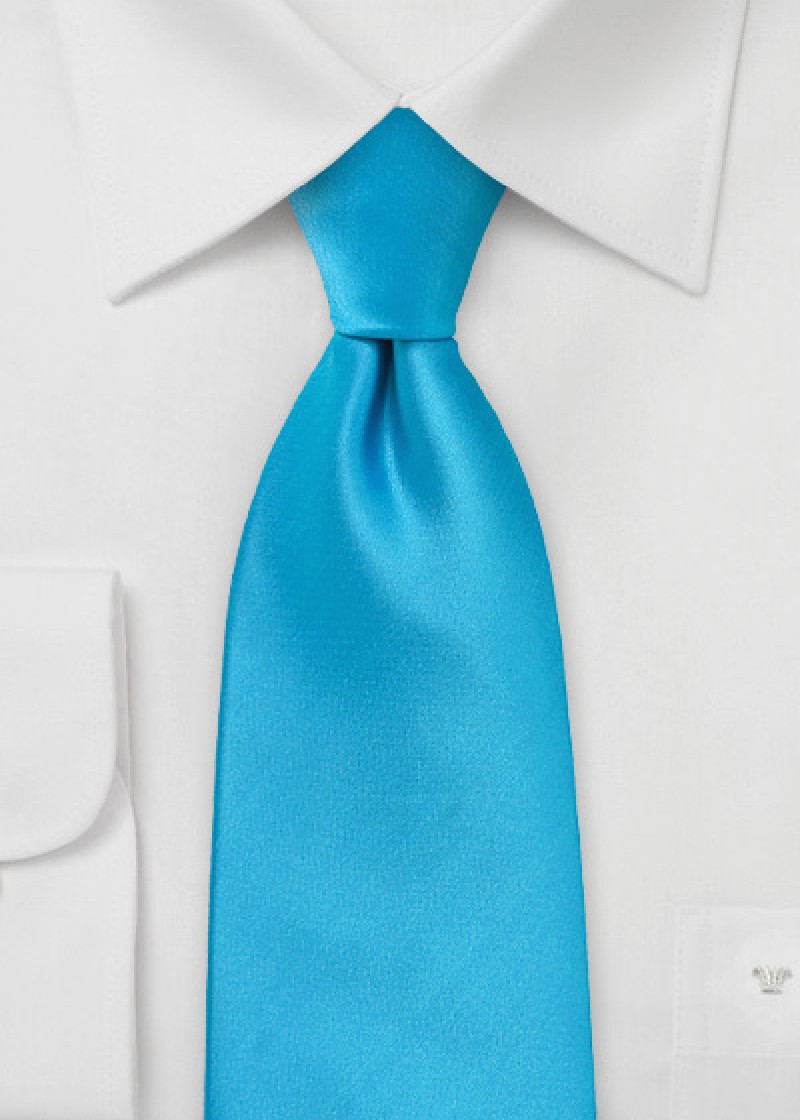 Zijden clip stropdas blauw