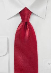 Effen rood gestreepte stropdas