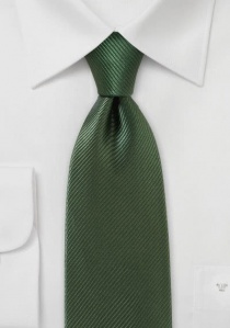 Zakelijke stropdas gestreept effen olijfgroen
