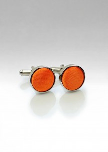 Manchetknopen stof oranje