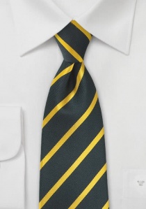 Gestreepte geel zwarte stropdas