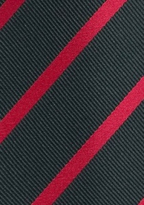 Zwart rood gestreepte stropdas
